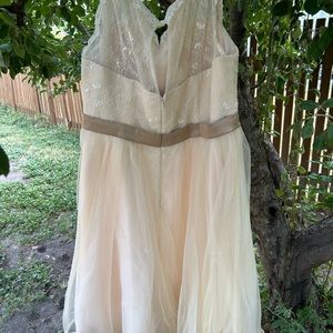 Champaign and Lace Wedding Dress Size 22
